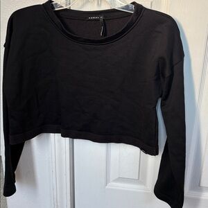 Koral Women Long Sleeve Crop Sweater Size S